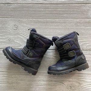 Pediped Navy Velcro Closure Snow Boots Child size 10-10.5